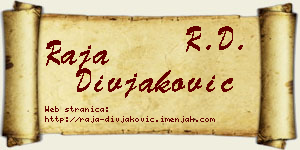 Raja Divjaković vizit kartica